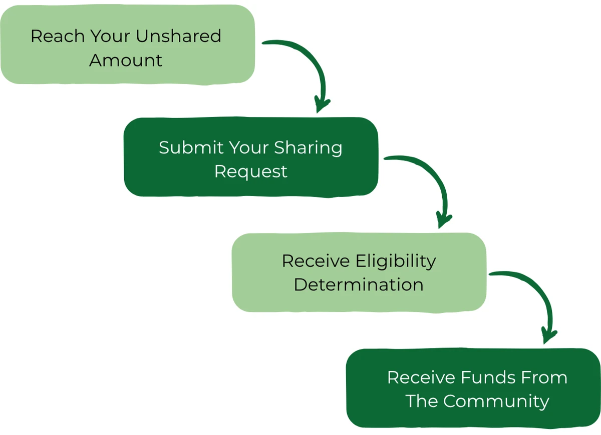 Step-by-step overview of submitting a ShareWELL Sharing Request